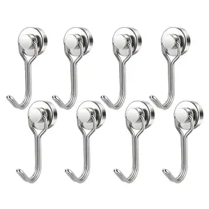 8/16 Pack Swivel Swing Magnetic Hooks 30LBS – Strong Neodymium Hooks for Cruise Cabins, Kitchen, Fridge & Other Magnetic Surfaces, Cruise Essentials 2026
