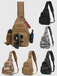Tactical Camouflage Shoulder Chest Bag, Multifunctional Storage Pouch, Outdoor Sports Crossbody Bag, Lightweight Durable Small Backpack