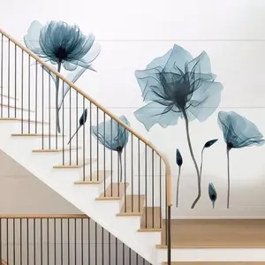 Petal pattern decorative wall stickers, 2 pieces/set DIY murals, detachable wall stickers, suitable for home living room and bedroom decoration