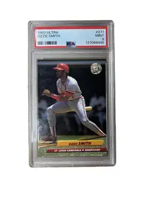 Graded Ozzie Smith Ultra Mint 9 MLB Baseball Sports Trading Card Single for Fans