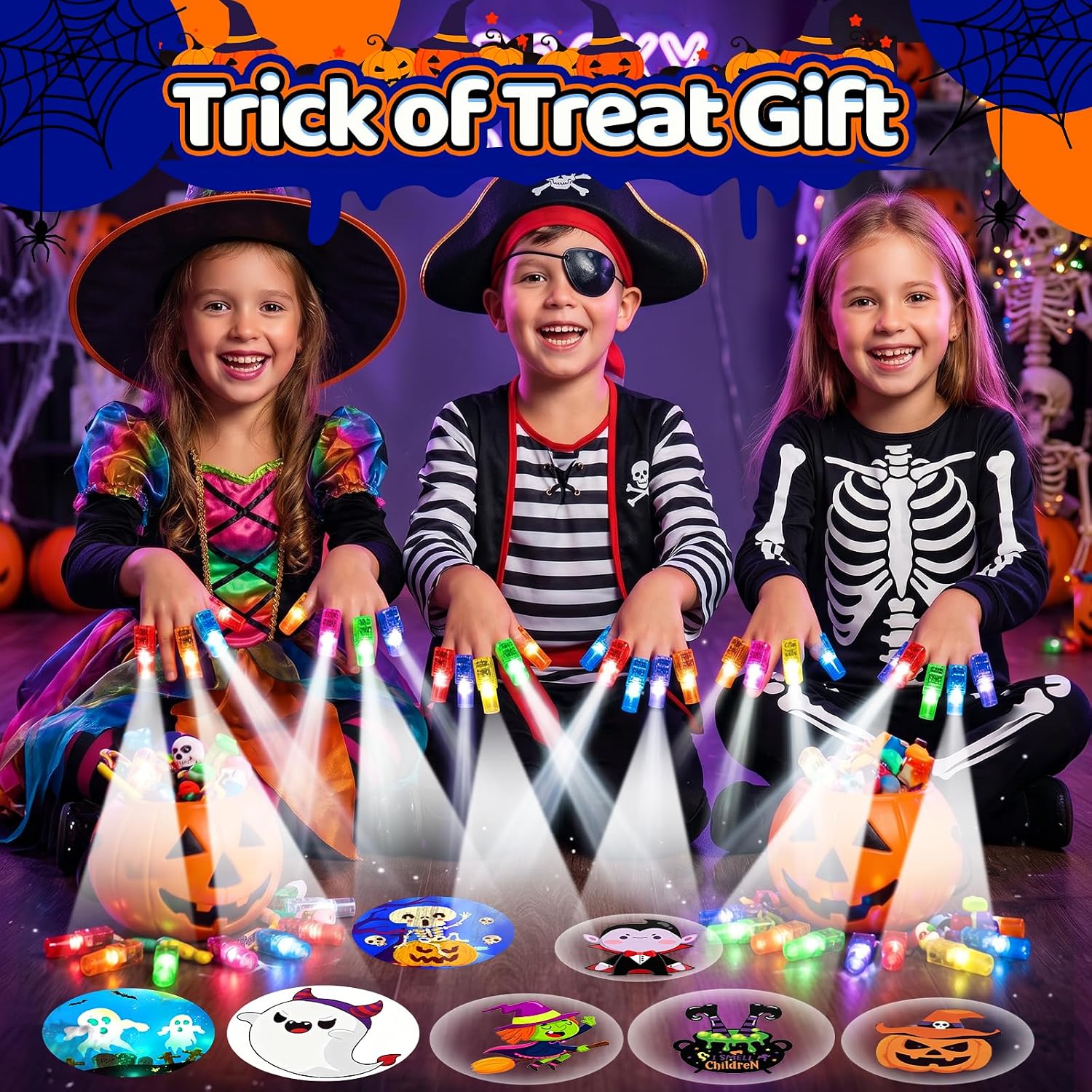 Halloween Advent Calendar 2026 for Kids, 24-Day Finger Light Surprise Countdown, 24PCS Halloween Novelty Toys, Trick or Treat Goodie Bag Stuffers, Party Favors & Gifts for Boys & Girls