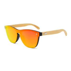 Handmade Bamboo Sunglasses Gold Lense