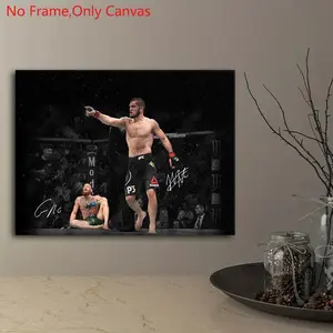 1 set of frameless canvas print posters, Unframed art print, classic boxing art, mixed martial arts MMA, Conor McGregor and Khabib Nurmagomedov, gift for bedroom, living room, dormitory hallway, kitchen, mural, wall decoration, room decoration