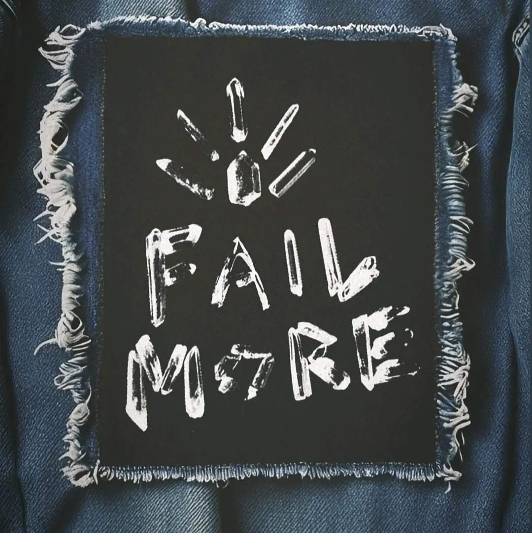 Fail More Patch | Sew On Patches | Screen Printed Patches | Punk Patches | Grunge Patches Accessories