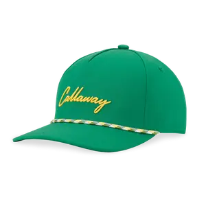 Callaway Golf Men's Birdie Putt Rope Hat in Green/Yellow | Size: Adjustable