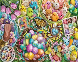 99 Easter Eggs (1919pz) - 1000 Piece Jigsaw Puzzle