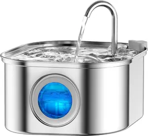 Stainless Steel Pet Water Fountain with Faucet, 3.2L Capacity for Dogs & Cats (Pet Supplies, Feeding Accessories)