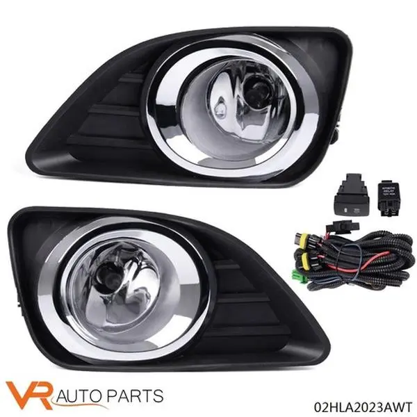 Clear Lens Fog Lights Driving Bumper Lamps W/ Switch Fits 10-11 Toyota Camry, Chrome Housing, Oem Look Automotive Car Accessories