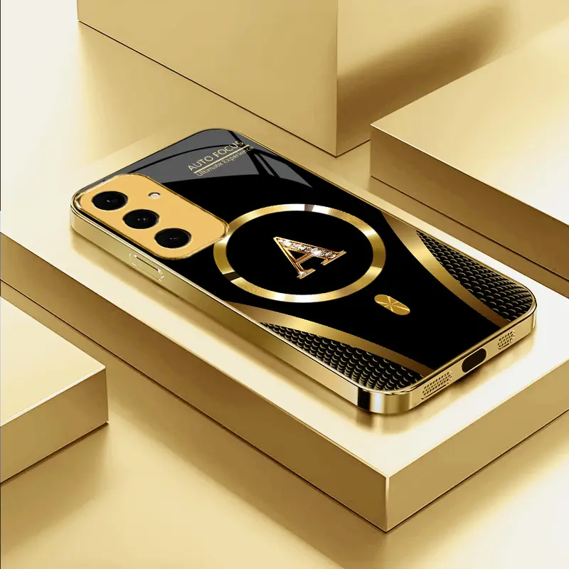 Suitable for [Galaxy S24 Fe] high-end MagSafe phone case，Features a magnetic attachment function，Choose from all 26 letters—featuring a sophisticated, minimalist design. YM99