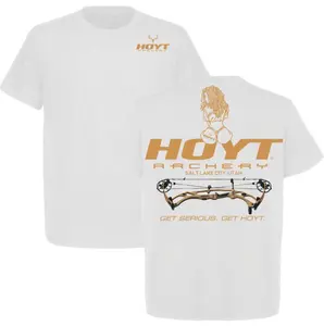 Hoyt Archery TShirt Get Serious Get Hoyt, Funny Compound Bow Hunting Tee For Archers & Deer Hunters, Deer Hunting Season Shirt, Archery Range Outfit