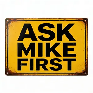 Mike Classic Metal Sign 8x12in Funny Retro Wall Plaque Vintage Home Bar Decoration