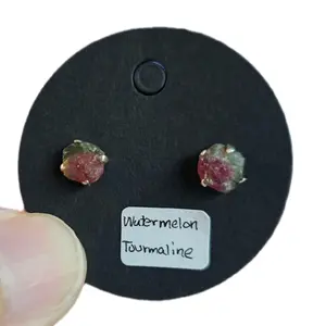 Watermelon Tourmaline Earrings