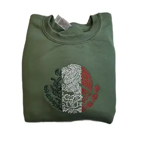 Mexican Flag Embroidered Crewneck