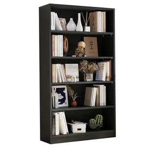 5 Shelf Bookshelf Modern Wood Bookcase- 60 Inch Tall Wide Manga & Bookcase for Bedroom & Living Room Library Bookcase