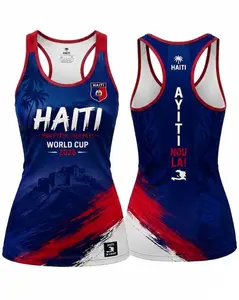 Haiti# Flag Sleeveless Tank Top T-Shirt Stylish Flag T-Shirt National gift for her