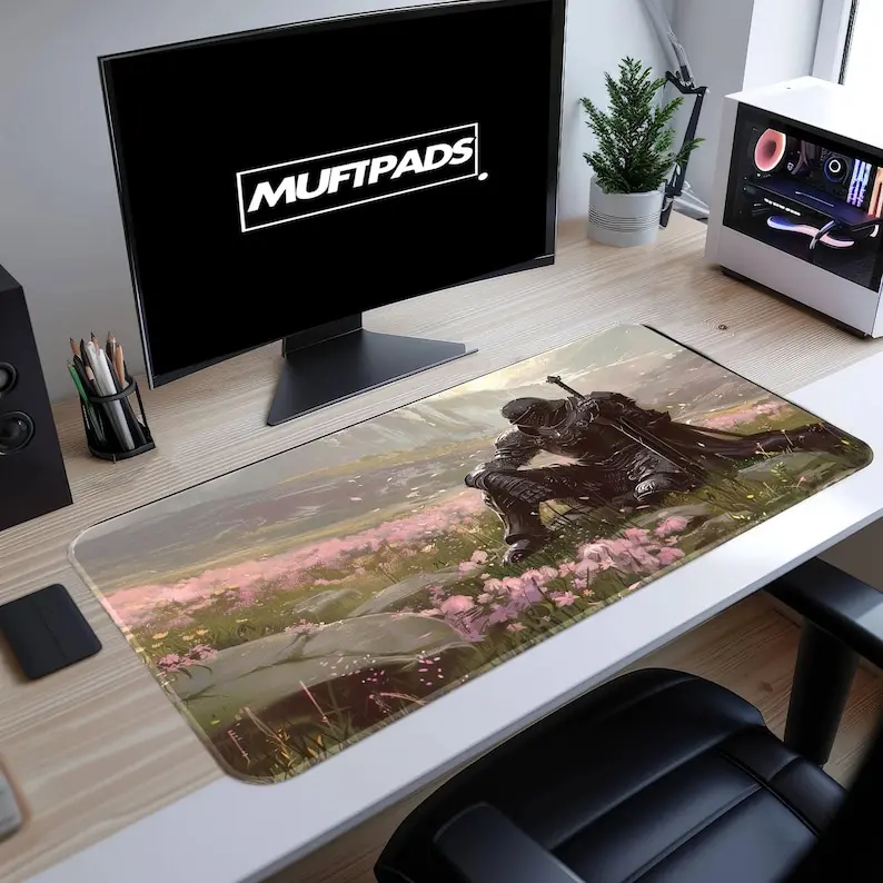 Dark Souls Knight Xl Desk Mat Gaming Mouse Pad, Video Game Decor, Mouse Pad Gaming Decor