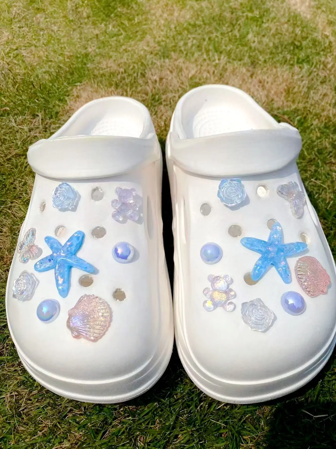 16 Cute Starfish Shoe Accessories Shoe Charms DIY Detachable Shoe Decorations for Women, Fun Personalized Footwear, Perfect Gift for Festive Parties