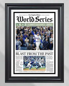 2024 World Series Game 1: Freddie Freeman's Historic Walk-off Slam Newspaper Poster