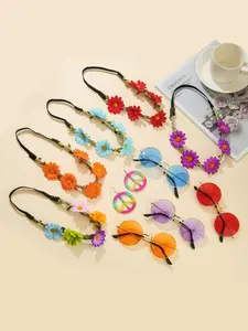 3pcs Small Daisy Flower Crown Headband Set, Elastic Hair Band, Boho Style, Perfect for Summer, Parties, Gifts, Holiday Essentials