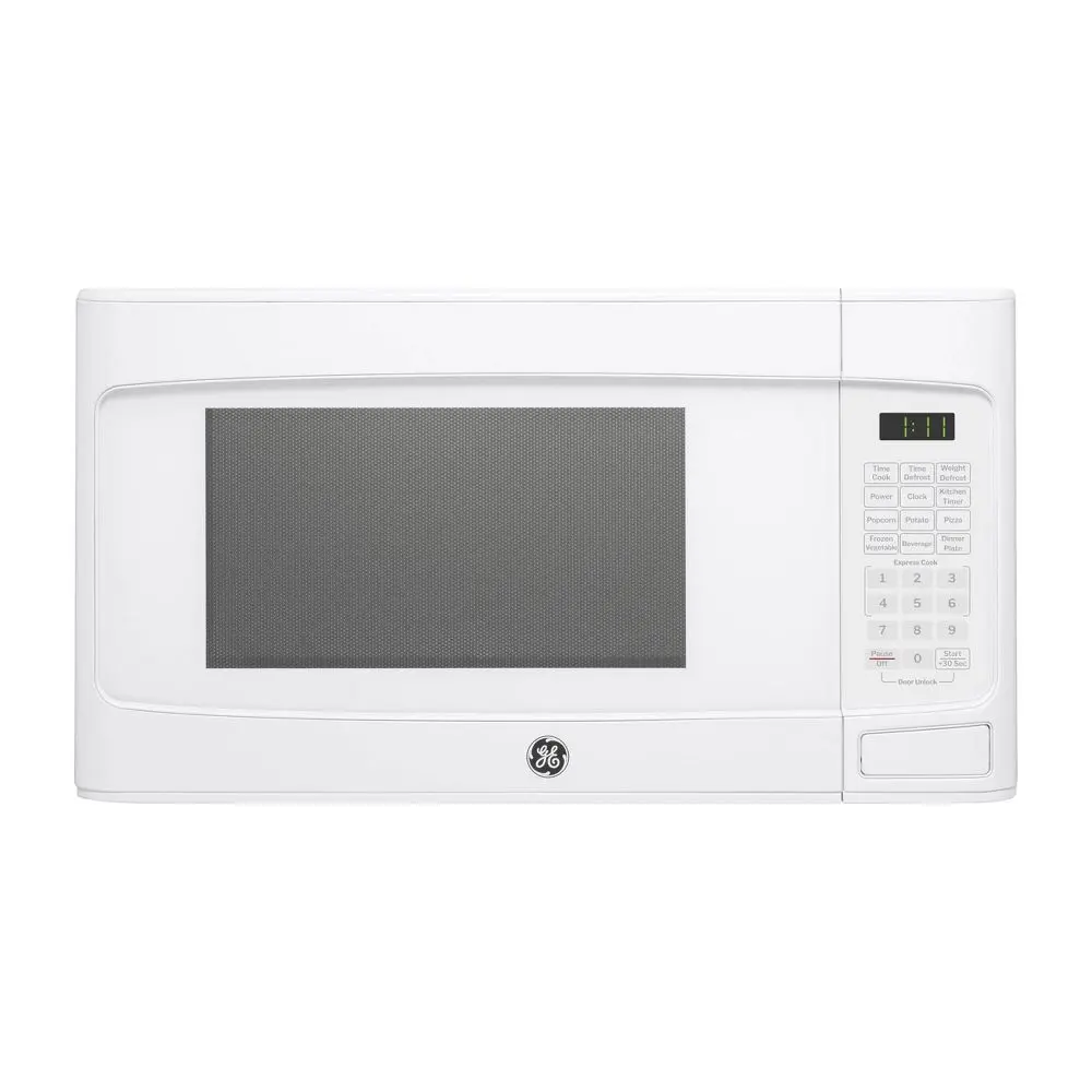 GE 1.1 cu ft Countertop Microwave Oven White