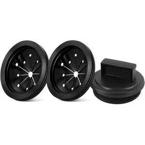 3 count Garbage Disposal Splash Guard Set - Includes 2 Rubber Sink Splash Guards & 1 Disposal Cover - 3-Inch Universal Fit for  , Whirlaway, GE, Sinkmaster, and Other Standard Models