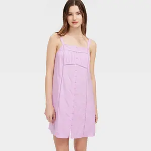 Women's Embroidered Slip Sleep Dress Lavender - Roller Rabbit XS