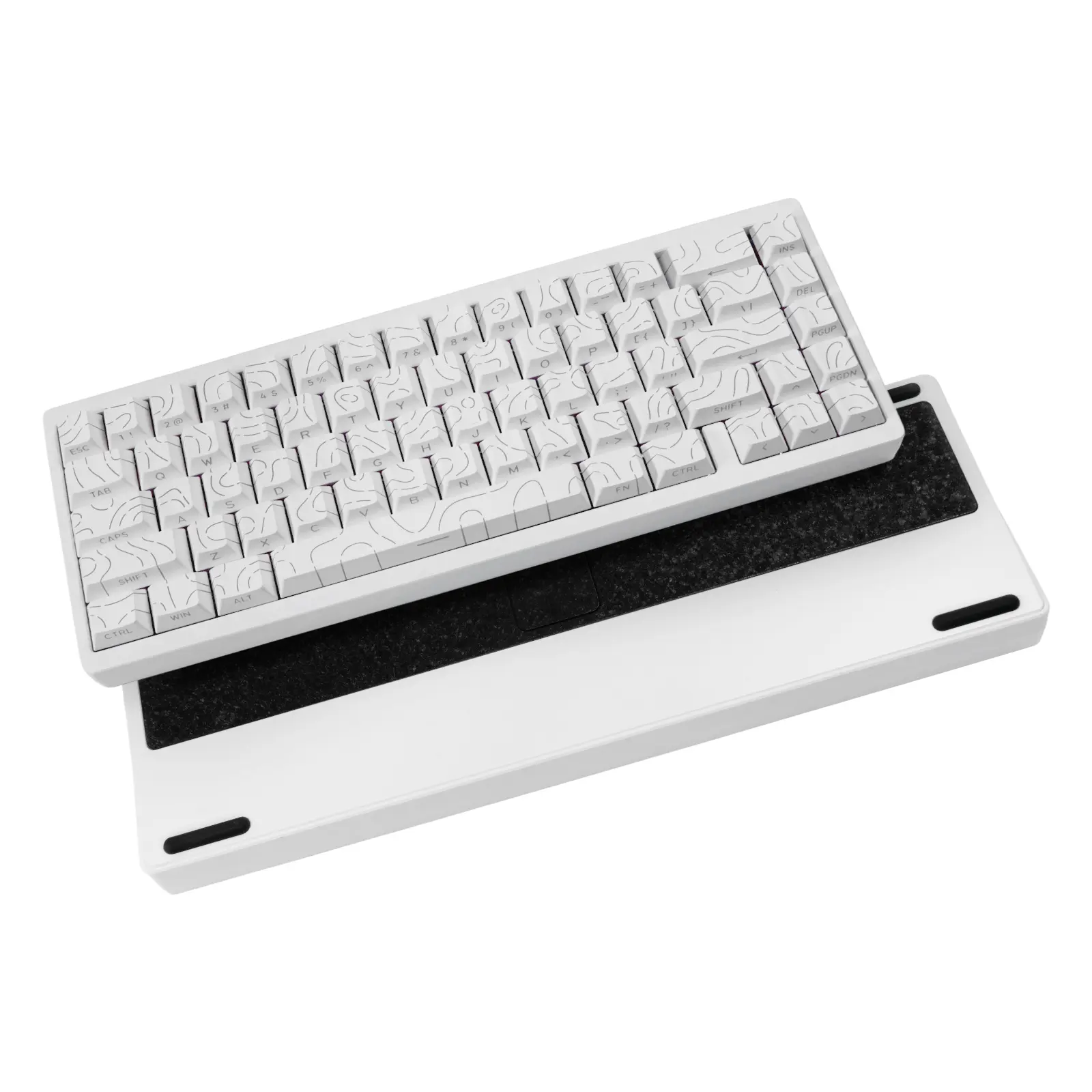 CNC Aluminum 67-Key Tri-Mode Mechanical Keyboard (White)