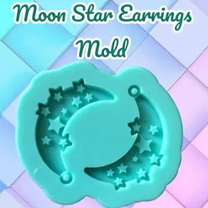 Moon Star Earring Silicone Mold for jewelry making with resin and epoxy