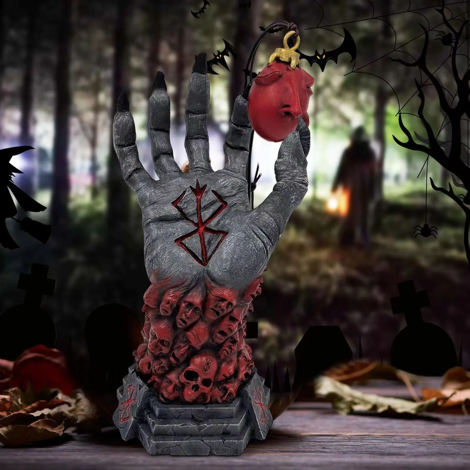 Halloween Berserk Hand of God Resin Decorative Figurine Sculpture, Perfect Halloween Decor Gift, Home Decor Sculptures, Decorative Statues, Spooky Horror Atmosphere Decoration, Unique Craftsmanship, Ornaments, Figurines Decor