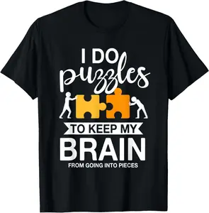 100% Cotton Funny Jigsaw Puzzle Lover Costume For Puzzler T-Shirt