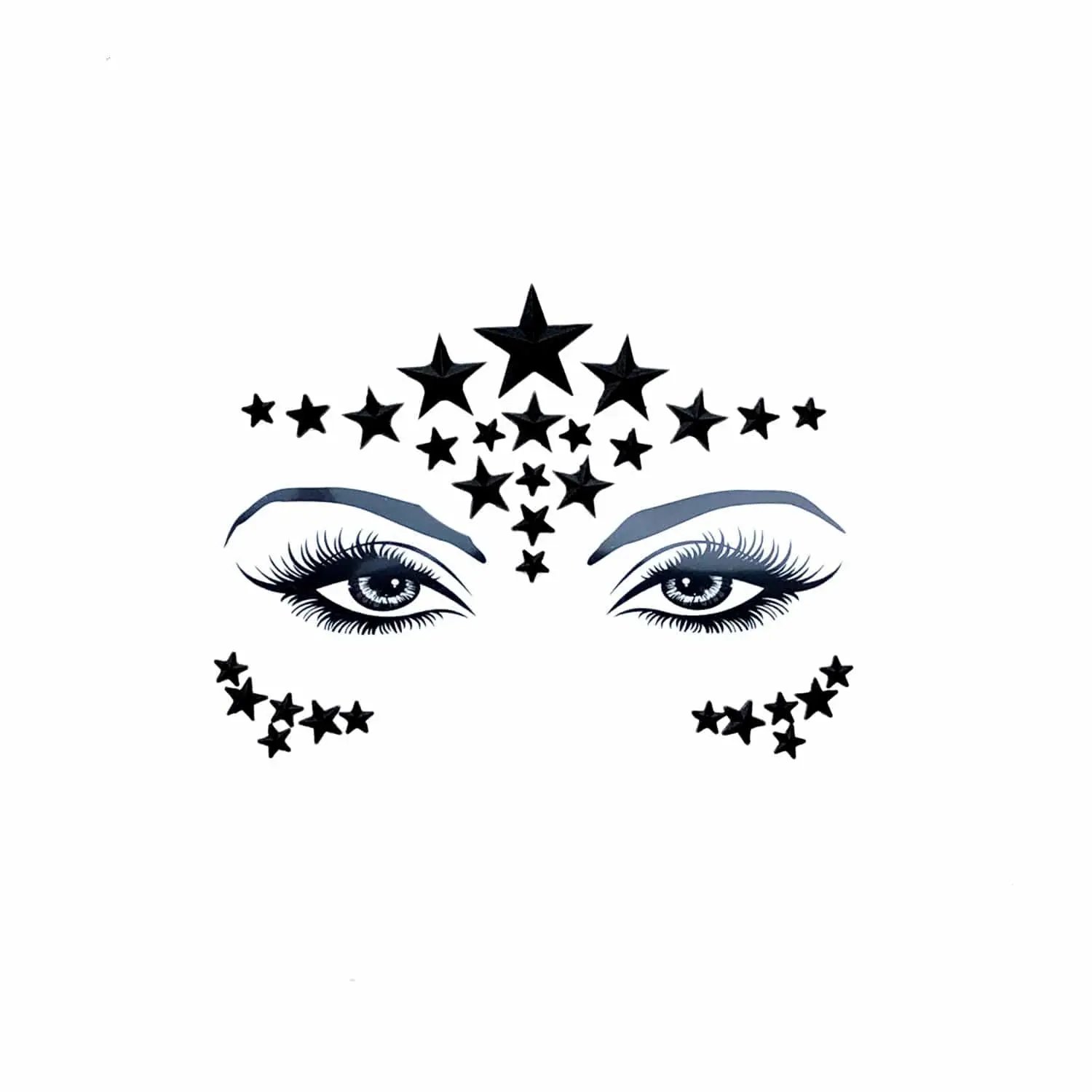 Night Walker Black Crystal Face Jewels Night Walker Black Crystal Face Jewels