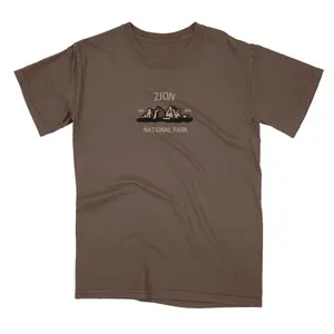 Zion National Park Embroidered T-Shirt | Comfort Colors | Unisex |