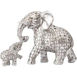 Elephant Statue.Elephant Figurines Inspiring Good Luck,. Elephant Gifts for Women,Moms.Elephant Home Decor Ornaments for Living Room,Bookshelf,Table Centerpiece,Office.