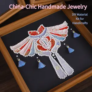 Mother's Day handmade Song brocade cloud shoulder pony DIY pearl photo frame fabric painting material kit team building warm-up decoration hanging ornament