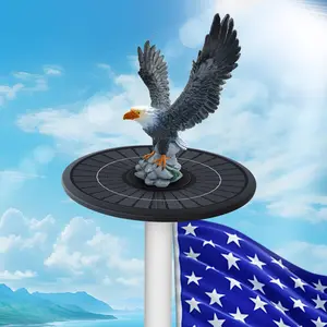 Flag Pole Topper Outdoor  Flagpole Finial  Topper Ornament Hand-Painted Realistic  Sculpture Design for Flagpoles Outside House (A-Gray)