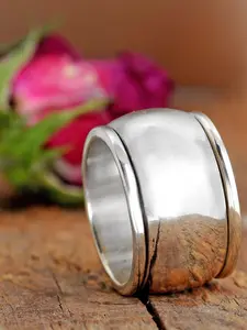 Fashion Silver Color Ring, Unisex Minimalist Ring, Trendy All-match & Exquisite Jewelry for Birthday Gift, Stackable Rings, Unique Rings