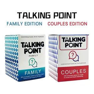 Talking Point Cards 200 Family And Couples Conversation Cards, Card Games, Put Down The Phones & Connect With Family, Get To Know Each Other, Build Intimacy, Dinner Table Adult Party Game Cards