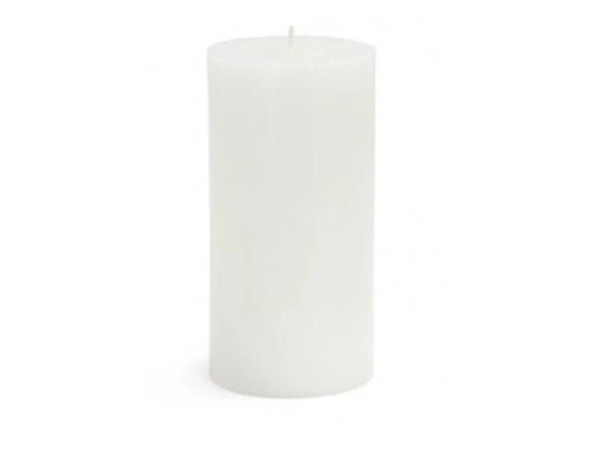 CPZ-082-12 Unscented White Pillar Candles, 3x6 in, 12-Piece Case - Bulk Home Decor Candles