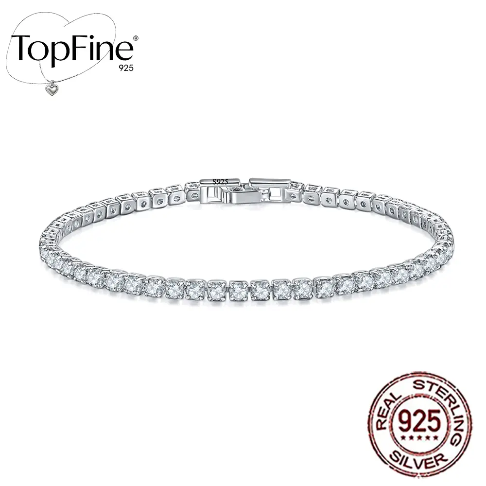 Sparkly 5A Round Cut Cubic Zirconia Pure 925 Sterling Silver 