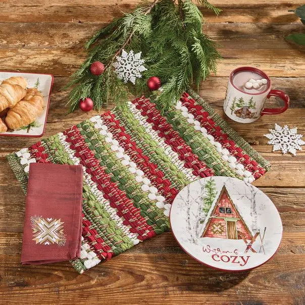 Wintergreen Chindi Placemats