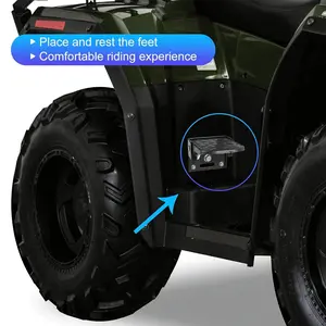 Durable Aluminum Alloy ATV Footrests for Rear Passenger - Foldable, Non-Slip, Adjustable with Screws - Compatible with for SUZUKI, Kawasaki, Arctic Cat, Fourtrax, Kodiak, and More, All-Terrain Vehicle Accessories |   Adjustable Footrests |   Durable Footr