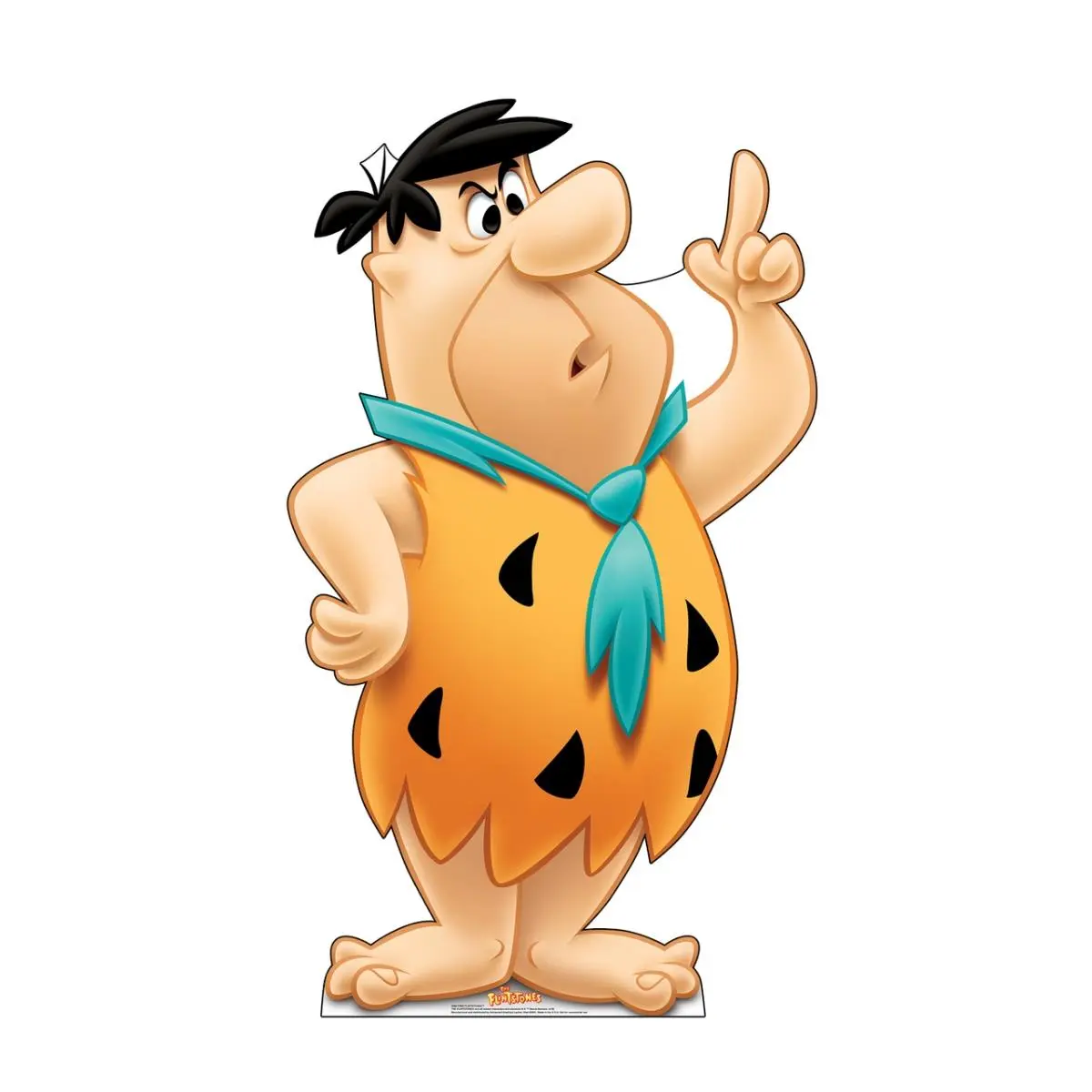 212 MAIN Large Single-Side Fred Flintstone Cardboard Cutout Standup, 62 x 36 in., Home Goods with Stand-Up Easel, Decorations Supplies, Living Room Home Decor, Party Photo Prop