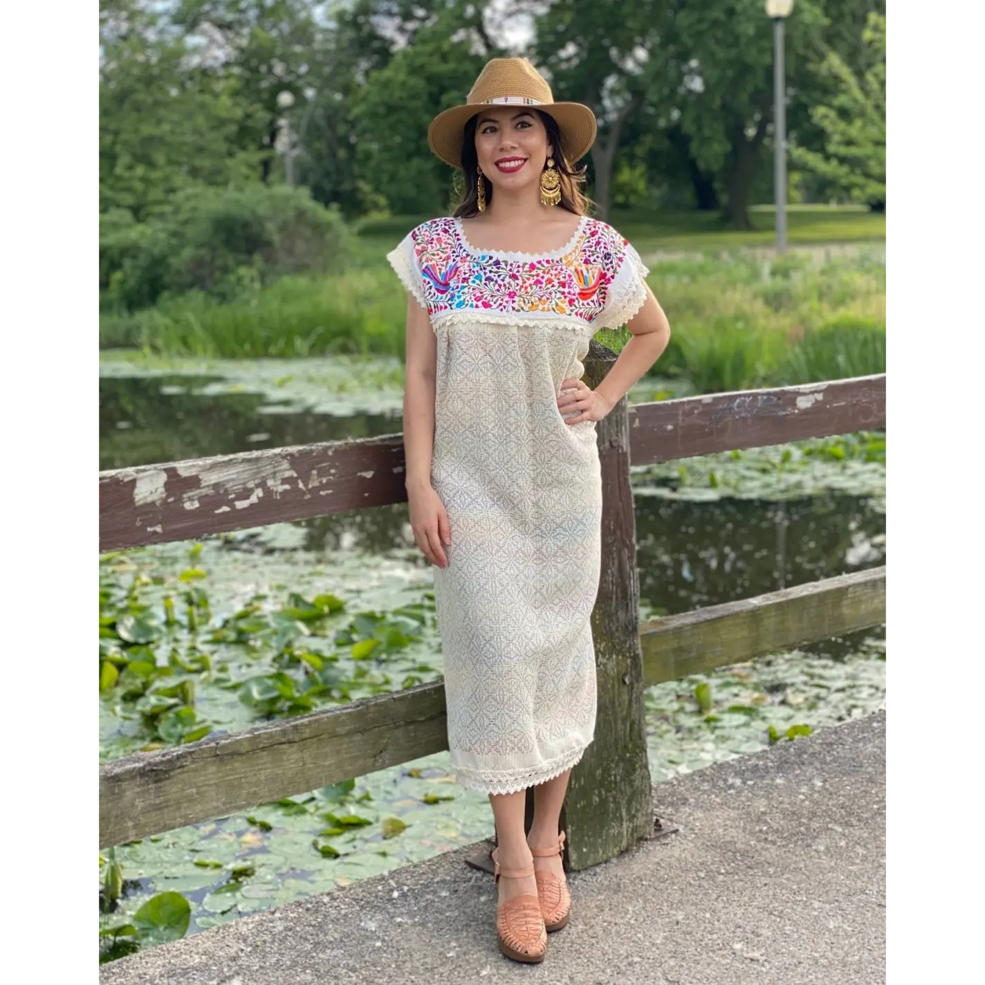 Mitla Floral Largo Dress