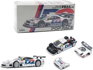 Pop Race 1:64 Mercedes-Benz CLK AMG GTR 1997 FIA GT D2 Diecast Model Car Limited Edition PR640095