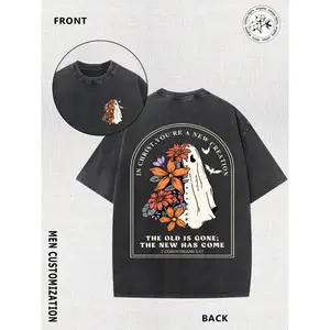 230g Double-sided Washable T-shirt with  Christian Patterns Printed on It, Suitable for Outdoor Travel on the Streets, and the Preferred Gift for Family, Friends, and Colleagues