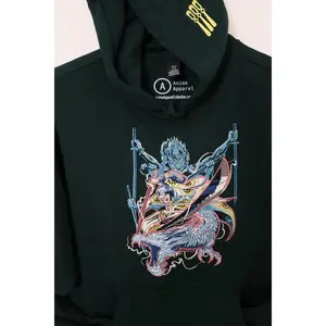 Zoro Dragon Twister Swordstyle Embroidered Hoodie