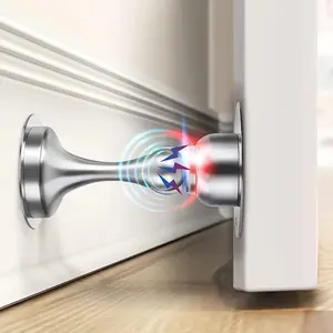 Door Stopper, Magnetic Door Stop, Stainless Steel, Magnetic Door Catch, 3M Double-Sided Adhesive Tape, No Drilling, Screws for Stronger Mount, Hold Your Door Open, 1 Pack to Have a Try