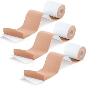 TrelaCo 3 Rolls Moleskin Tape Moleskin Roll Moleskin Adhesive Pads Soft Cotton Adhesive Moleskin Tape Soft Plush Moleskin Skin Patch for Feet, Skin, Shoes, Body(3 Inch x 5 Yards)
