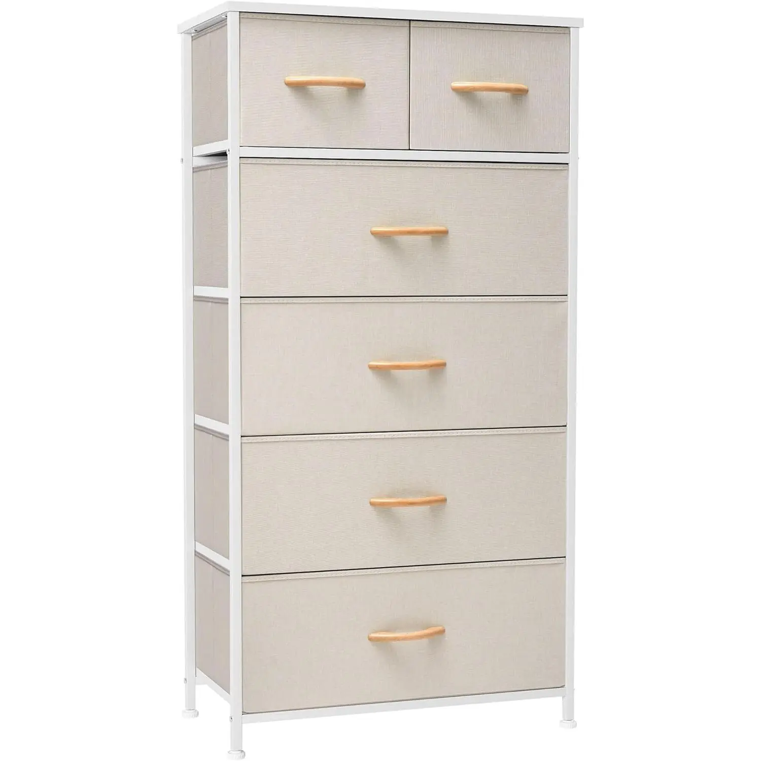 Dresser for Bedroom Tall Skinny Dresser Storage Tower - Sturdy Steel Frame,  Top, Fabric Bins, Handles - Organizer Unit for Entryway, Hallway, Closets -  6 Drawers (Beige) - TikTok Shop