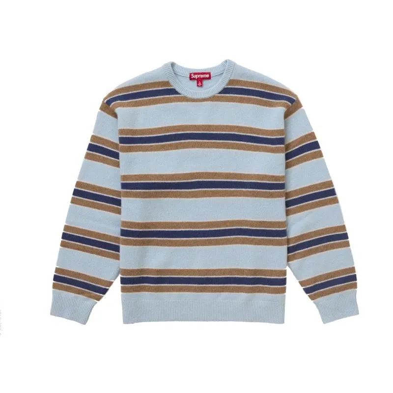 supreme pinstripe crewneck - TikTok Shop